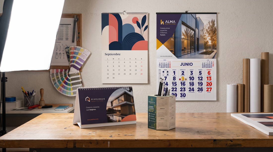 Diferentes formatos de calendarios personalizados para empresas en 2027