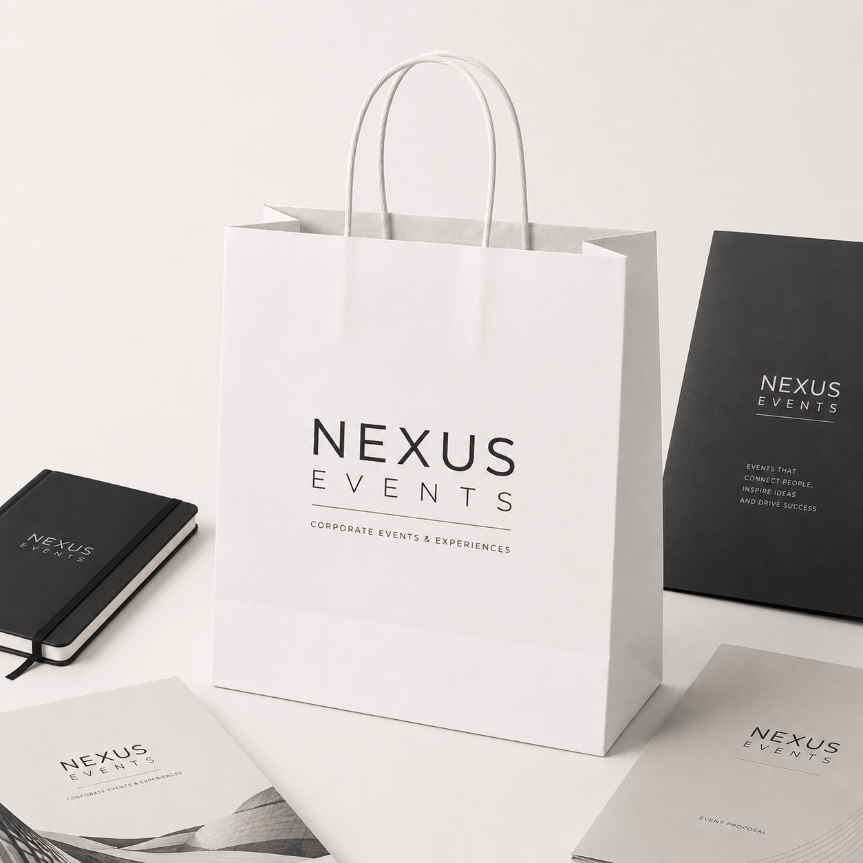Bolsa de papel personalizada para eventos, ferias y regalos corporativos