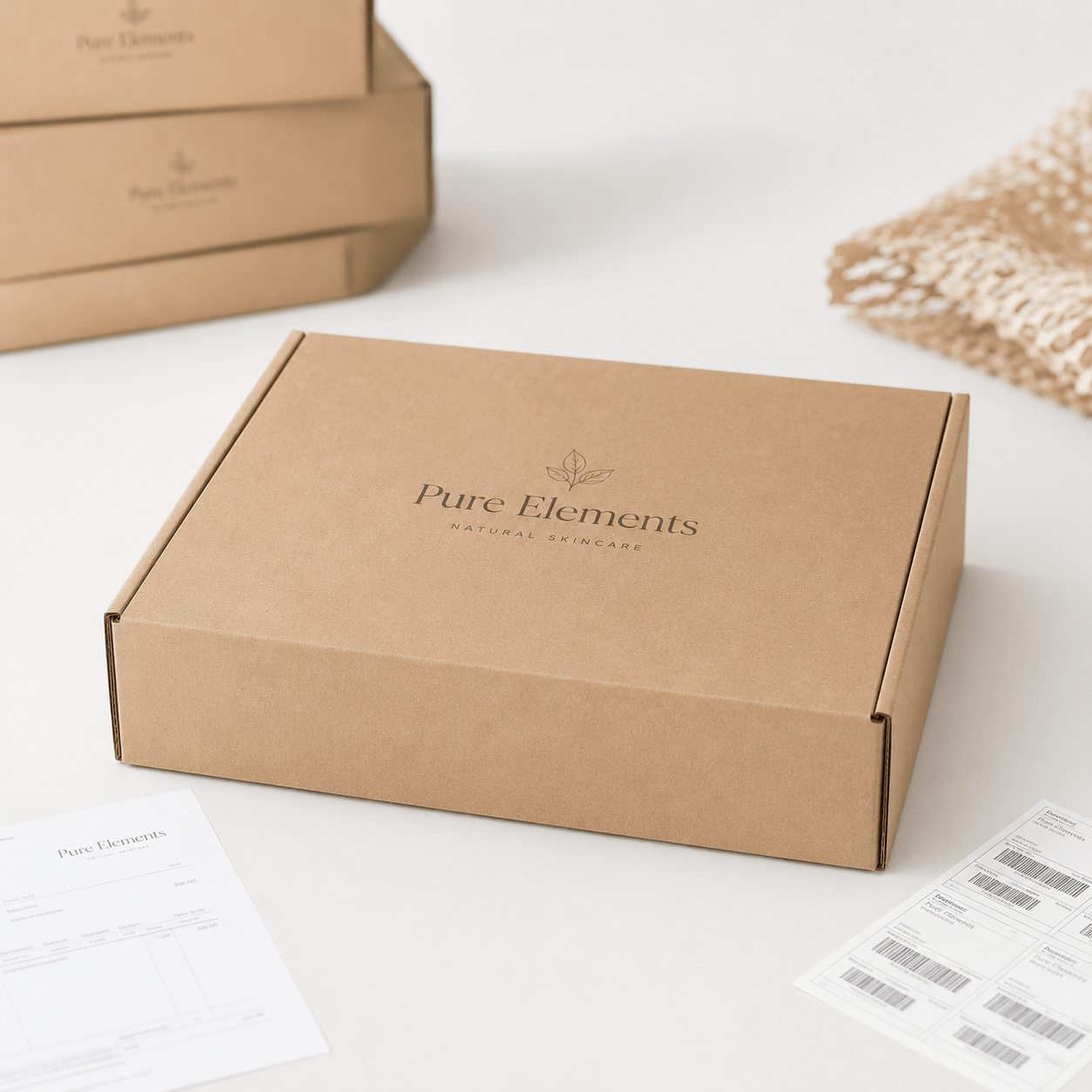 Caja ecommerce mediana personalizada para logística y comercio electrónico