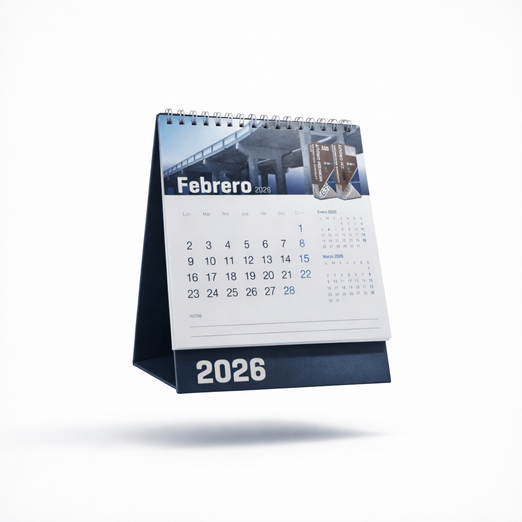 Calendario de sobremesa con peana personalizado