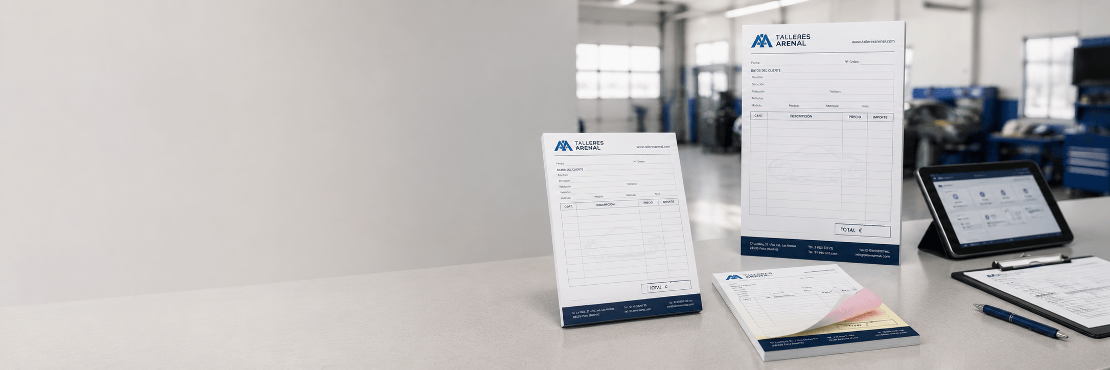 Talonarios autocopiativos personalizados en formatos A4, A5 y A6 para albaranes, presupuestos, pedidos y documentos comerciales de empresa
