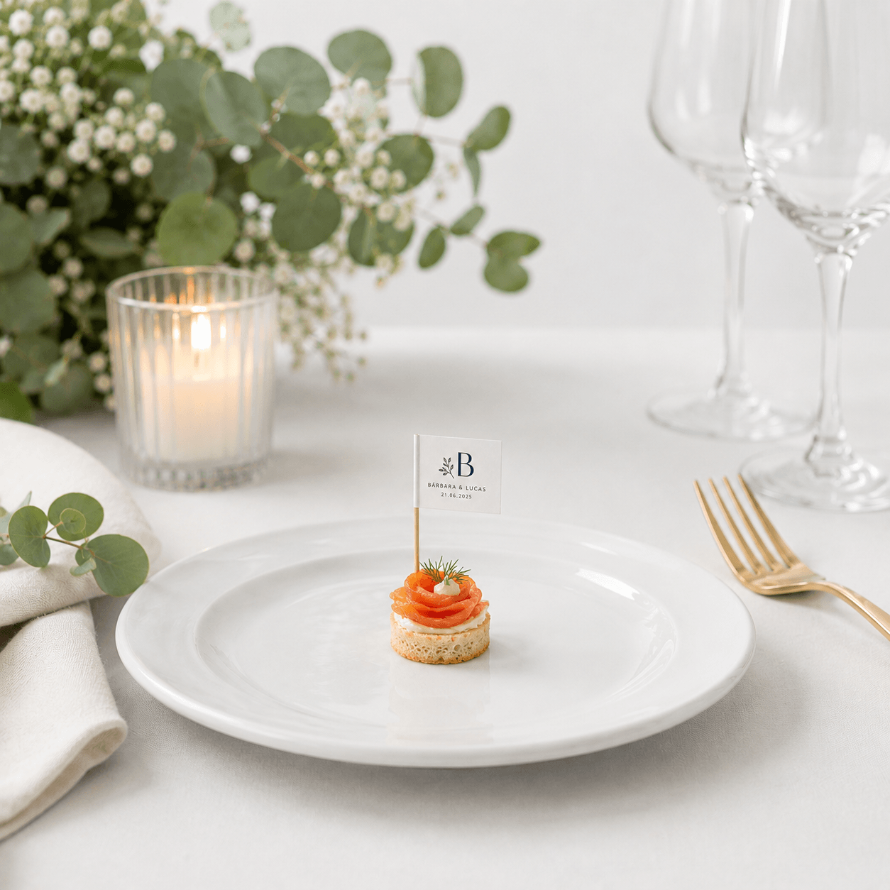 Banderillas personalizadas impresas a color para tapas, aperitivos y pinchos en bares y restaurantes