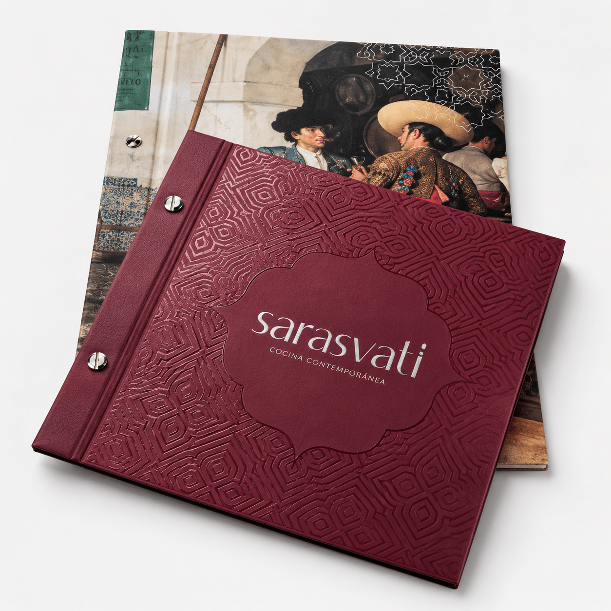 Cartas de restaurante premium con tapa dura personalizada