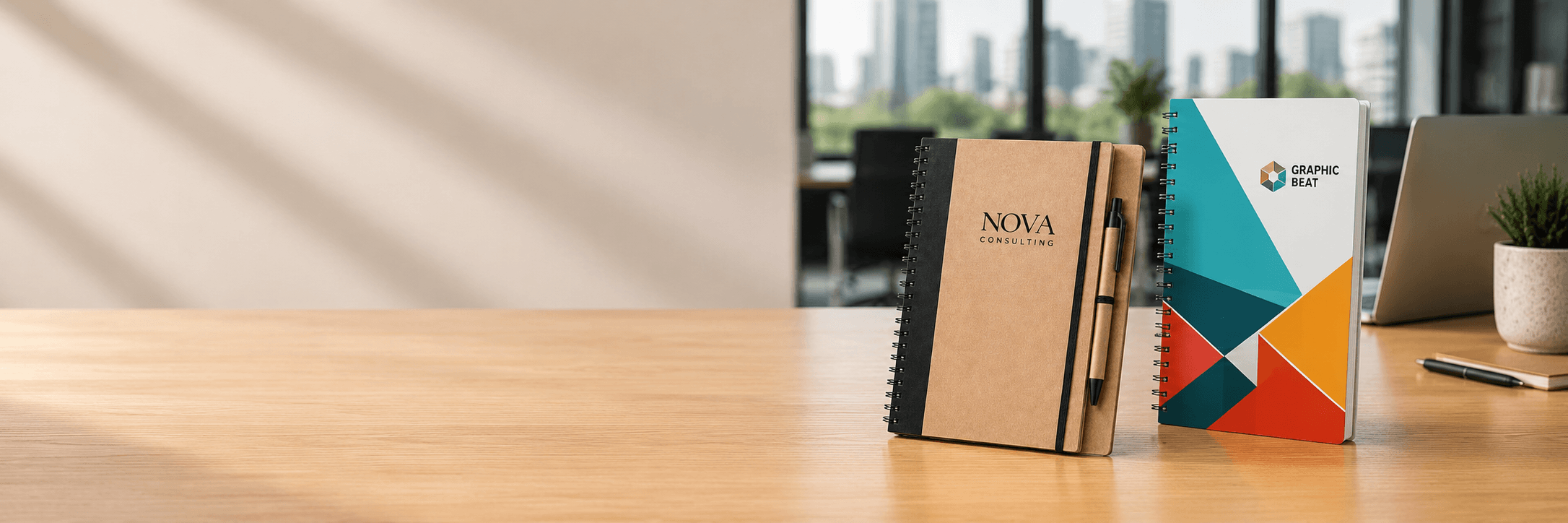 Cuadernos personalizados para empresas con encuadernación wire-o y modelos ecológicos para eventos, formación y promociones corporativas