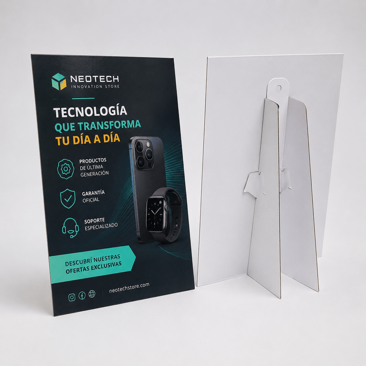 Displays promocionales personalizados en formatos A4 y A3
