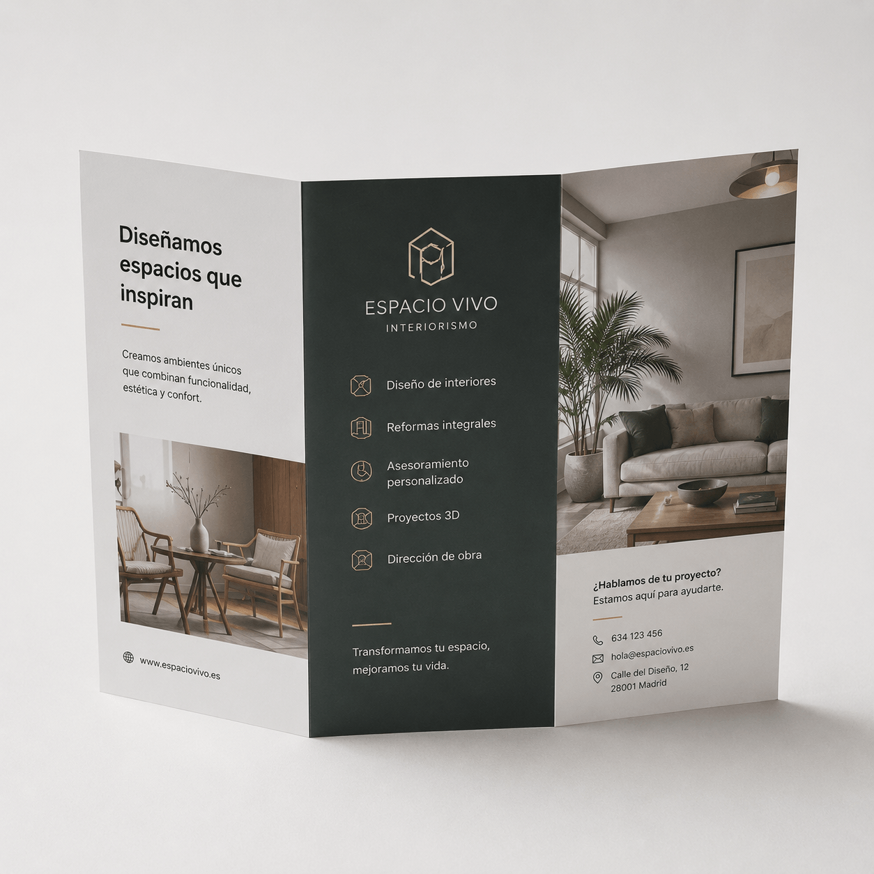 Folletos plegados personalizados impresos para empresas y promociones