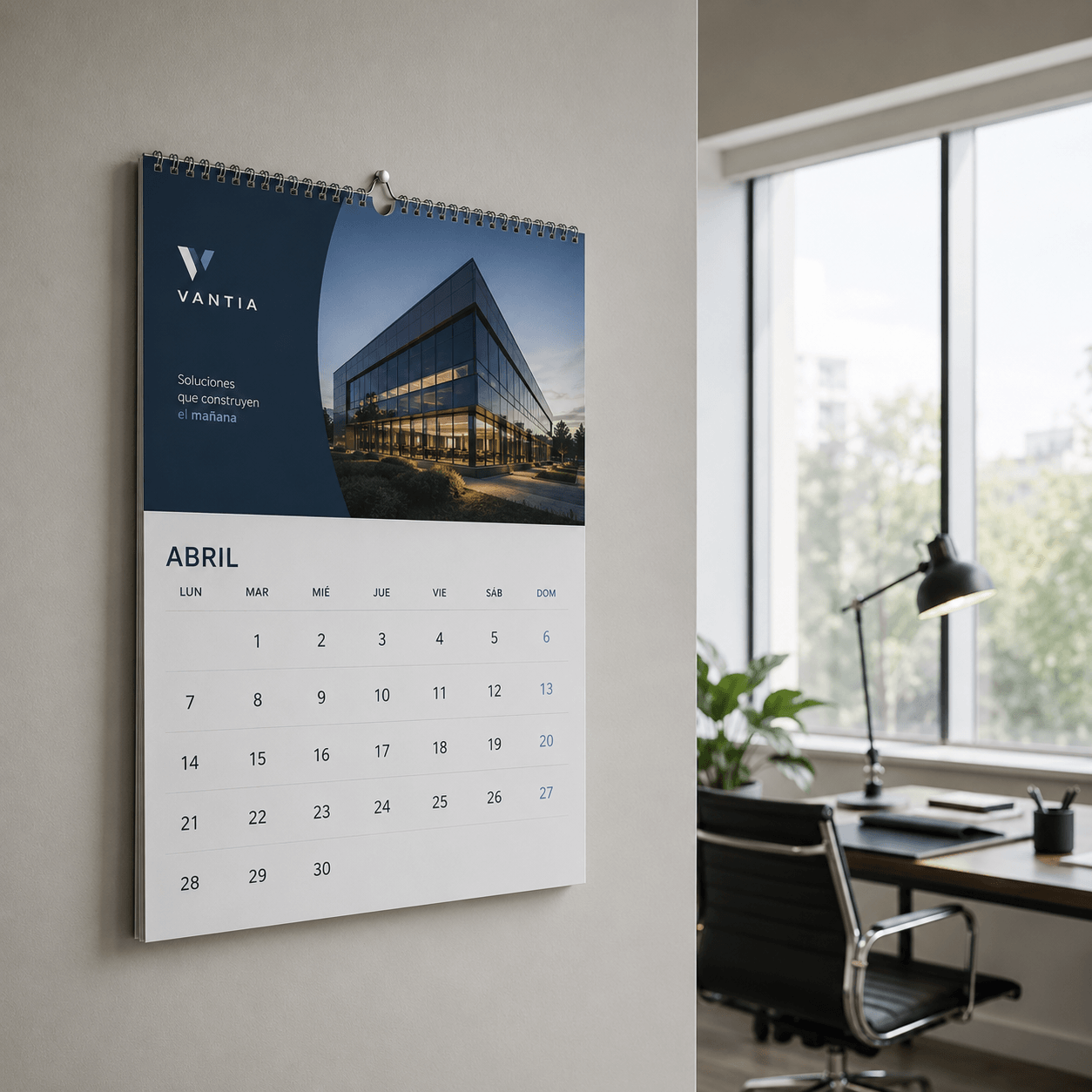 impresión profesional de calendario wire-o para empresas