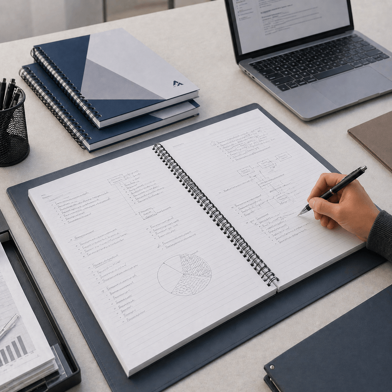 Libretas para tomar notas en formato A4 y encuadernación wireo