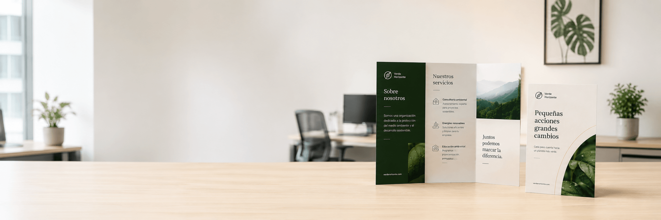 Material publicitario personalizado con flyers, folletos y soportes promocionales impresos para empresas y campañas de marketing