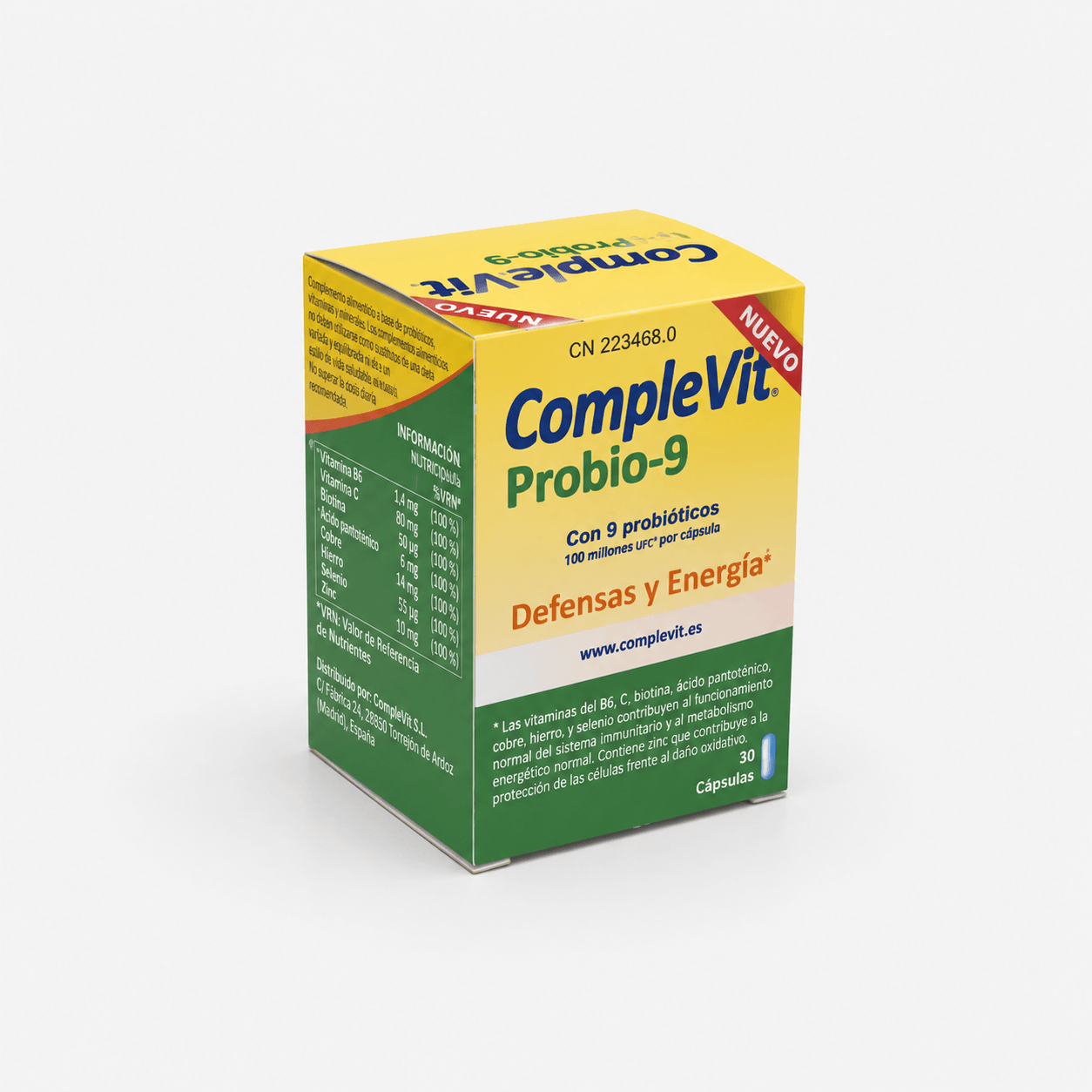 Packaging farmacéutico y sanitario con cajas estándar personalizadas para vitaminas y complementos alimenticios