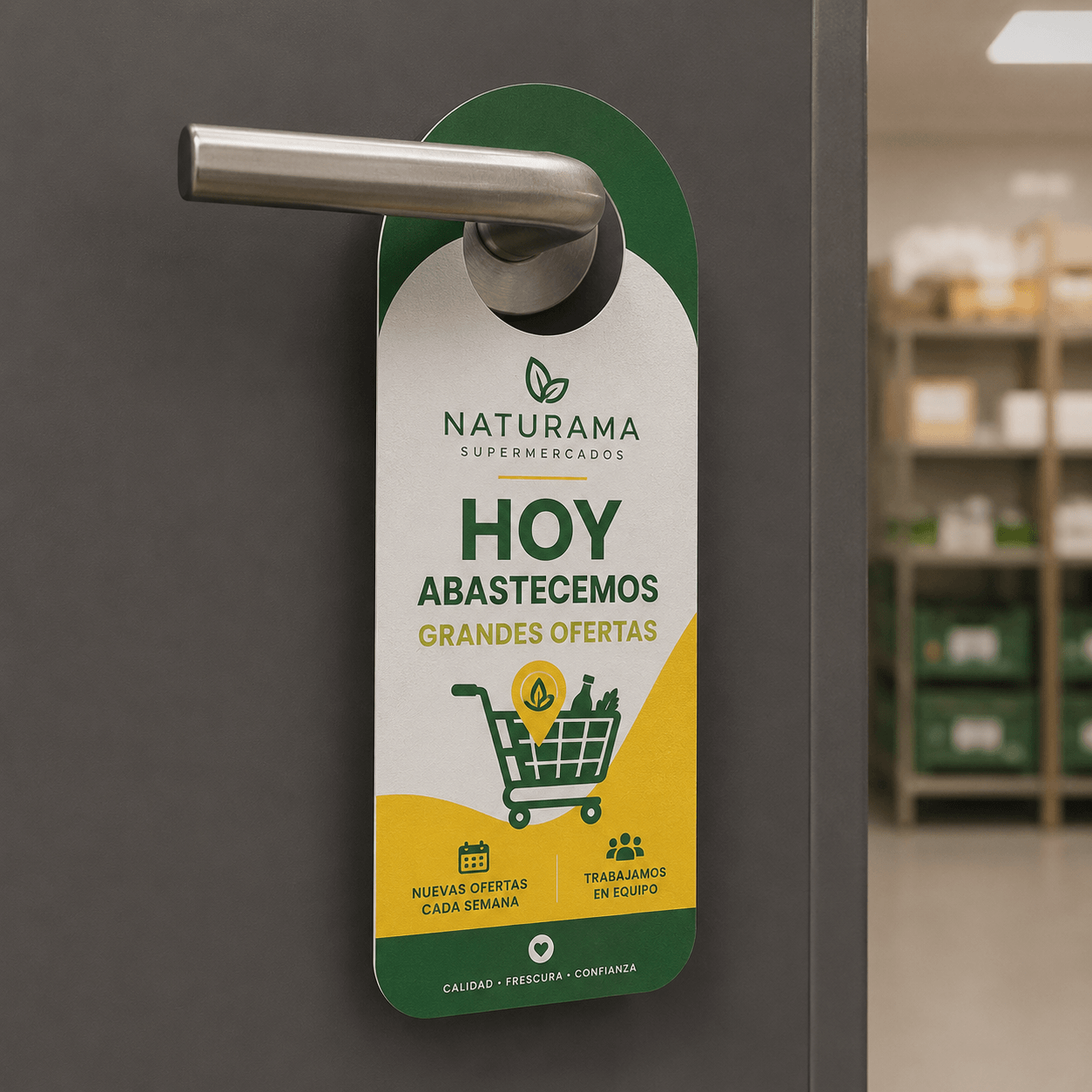 Poming para publicidad de supermercados