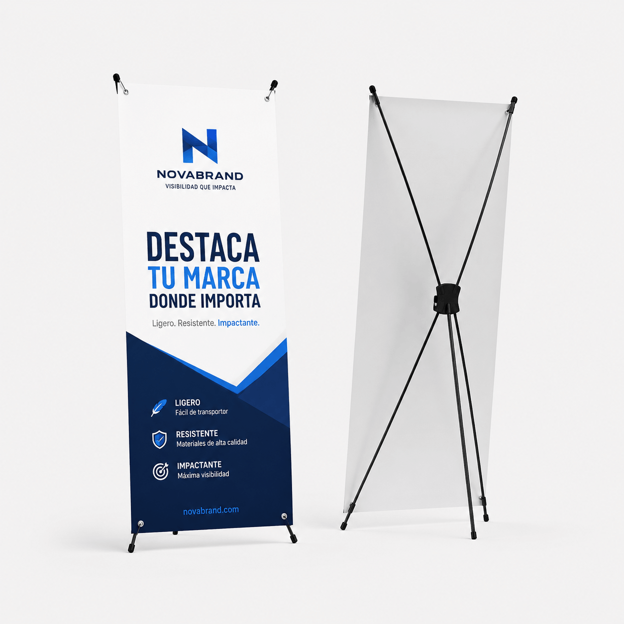 X banner publicitario para eventos, ferias y más